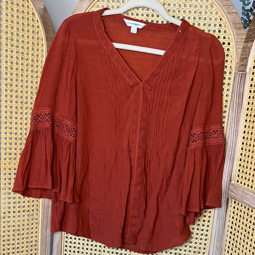 Catherines Women's Rust Top